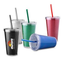 Copo plástico com canudo Personalizado  - CO8700