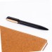 Caneta  de metal com detalhe em bambu Personalizada - CM0118