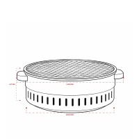 Churrasqueira Portátil Personalizada em Ferro com Alças de Madeira- 09232