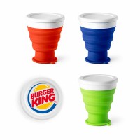 Copo de viagem dobrável em silicone 400 ml Personalizado - 94694