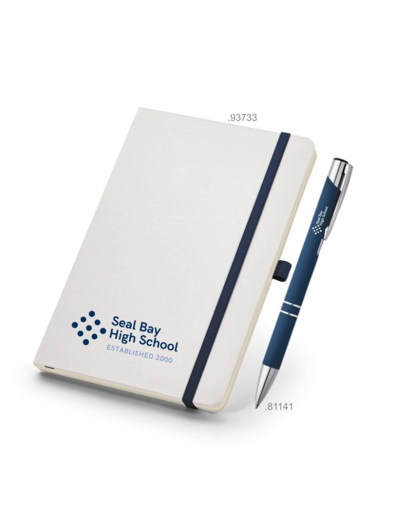 kit Caderno Tipo Moleskine e Caneta Personalizada -MC01533